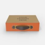 Luxury custom exquisite gift box with Handle mockup