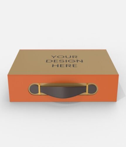 Luxury custom exquisite gift box with Handle mockup