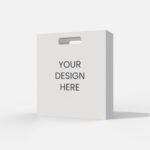 Paper bag with handle mockup