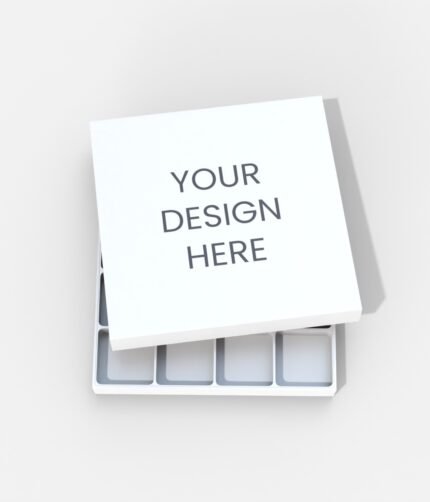 Chocolate box with lid mockup 512060