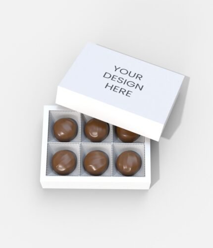Chocolate box with lid mockup 512040