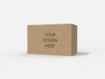 Flat mouth shipping box mockup