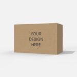 Flat mouth shipping box mockup