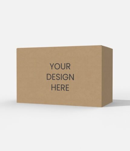 Flat mouth shipping box mockup