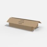Cardboard shipping box mockup