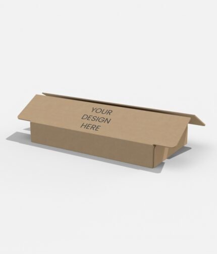 Cardboard shipping box mockup