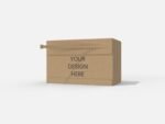 Paper shipping box with zipper mockup