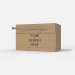 Paper shipping box with zipper mockup