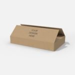 Cardboard shipping box mockup