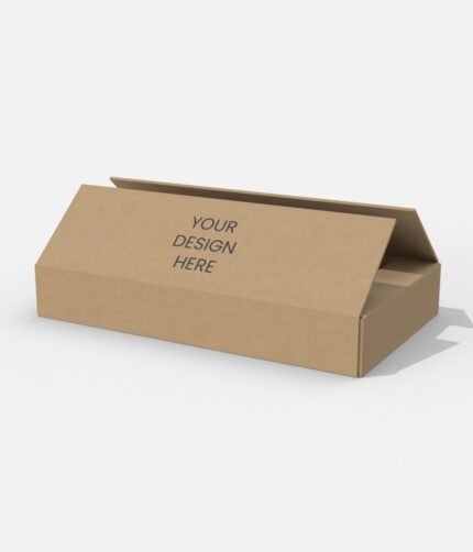 Cardboard shipping box mockup