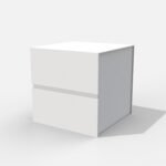 Square magnetic gift box mockup