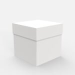Square gift box with lid mockup