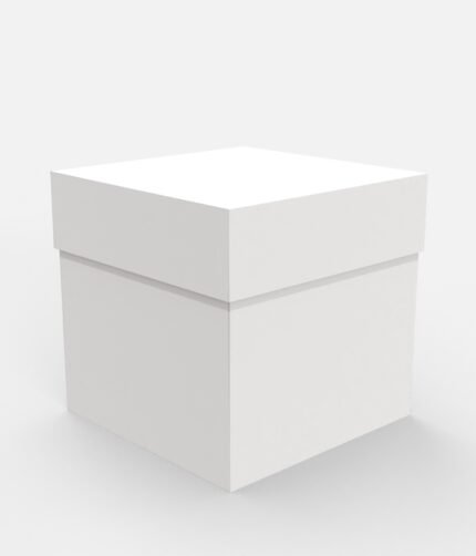 Square gift box with lid mockup