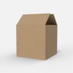 Square shipping box mockup