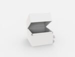 Open square gift box mockup