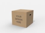 Square cardboard box mockup