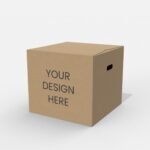Square cardboard box mockup