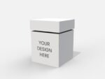 Square gift box with lid mockup