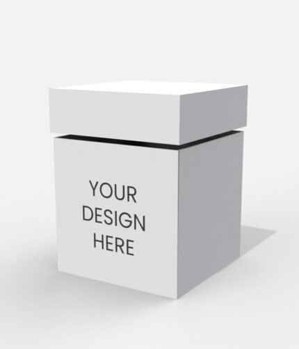 Square gift box with lid mockup