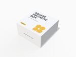 Flip top square magnetic box mockup