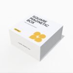 Flip top square magnetic box mockup