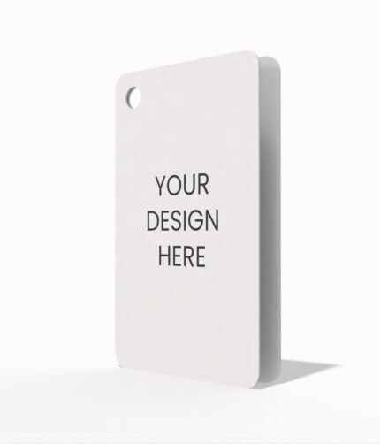 Fold tag with holes mockup