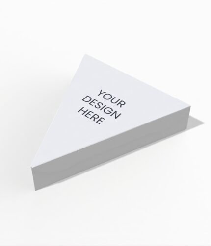 Triangle cake box mockup