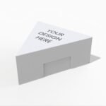 Triangle pizza box mockup