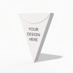 Triangle pizza box mockup