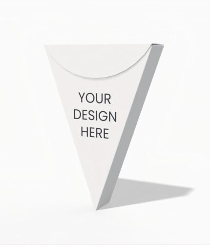 Triangle pizza box mockup