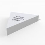 Triangle pizza box mockup