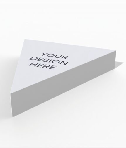 Triangle pizza box mockup