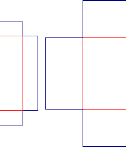 Square gift box with  ribbon mockup