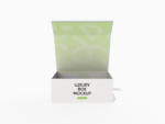 Flip top luxury rigid box mockup