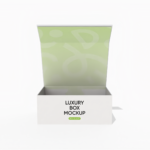 Flip top luxury rigid box mockup