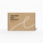 Folding delivery box mockup