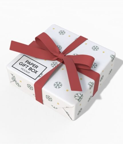 Paper gift box mockup