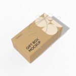 Kraft gift box mockup