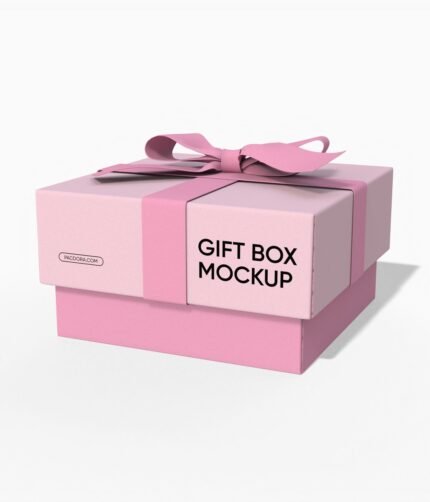Gorgeous gift box mockup