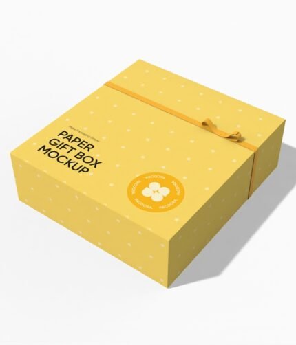 Paper gift box mockup
