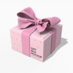 Surprise gift box mockup