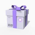 Surprise gift box mockup