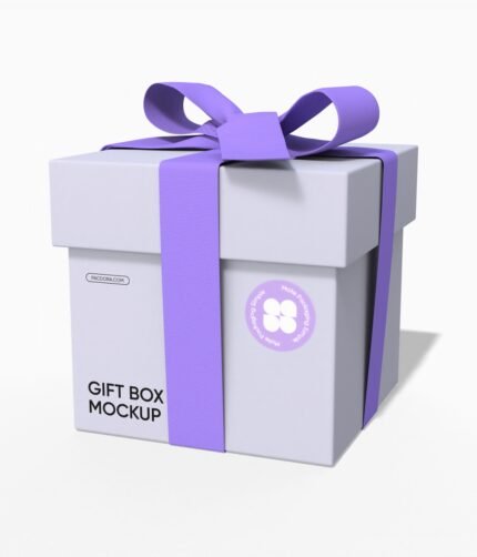 Surprise gift box mockup