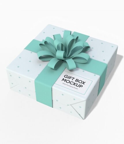 Surprise gift box mockup