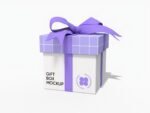 Surprise gift box mockup