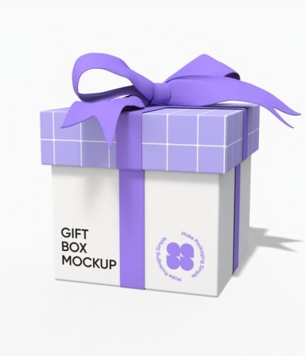Surprise gift box mockup