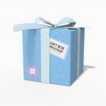 Christmas gift box mockup