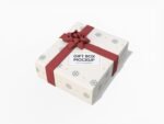 Christmas gift box mockup