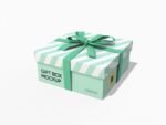 Christmas gift box mockup