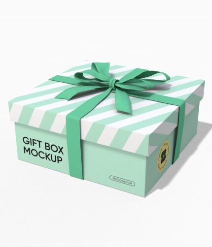 Christmas gift box mockup